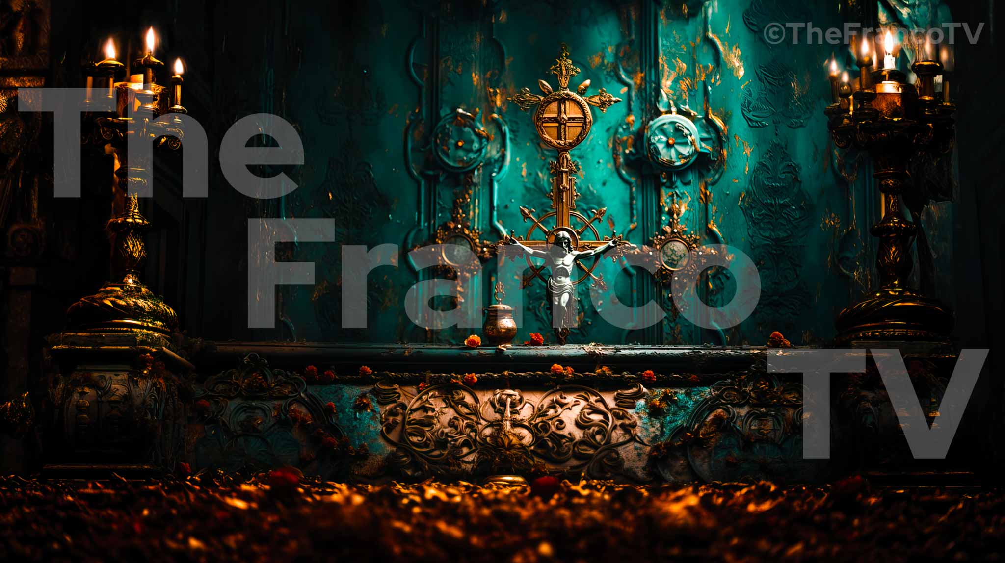 Ancient Catholic Altar view 2