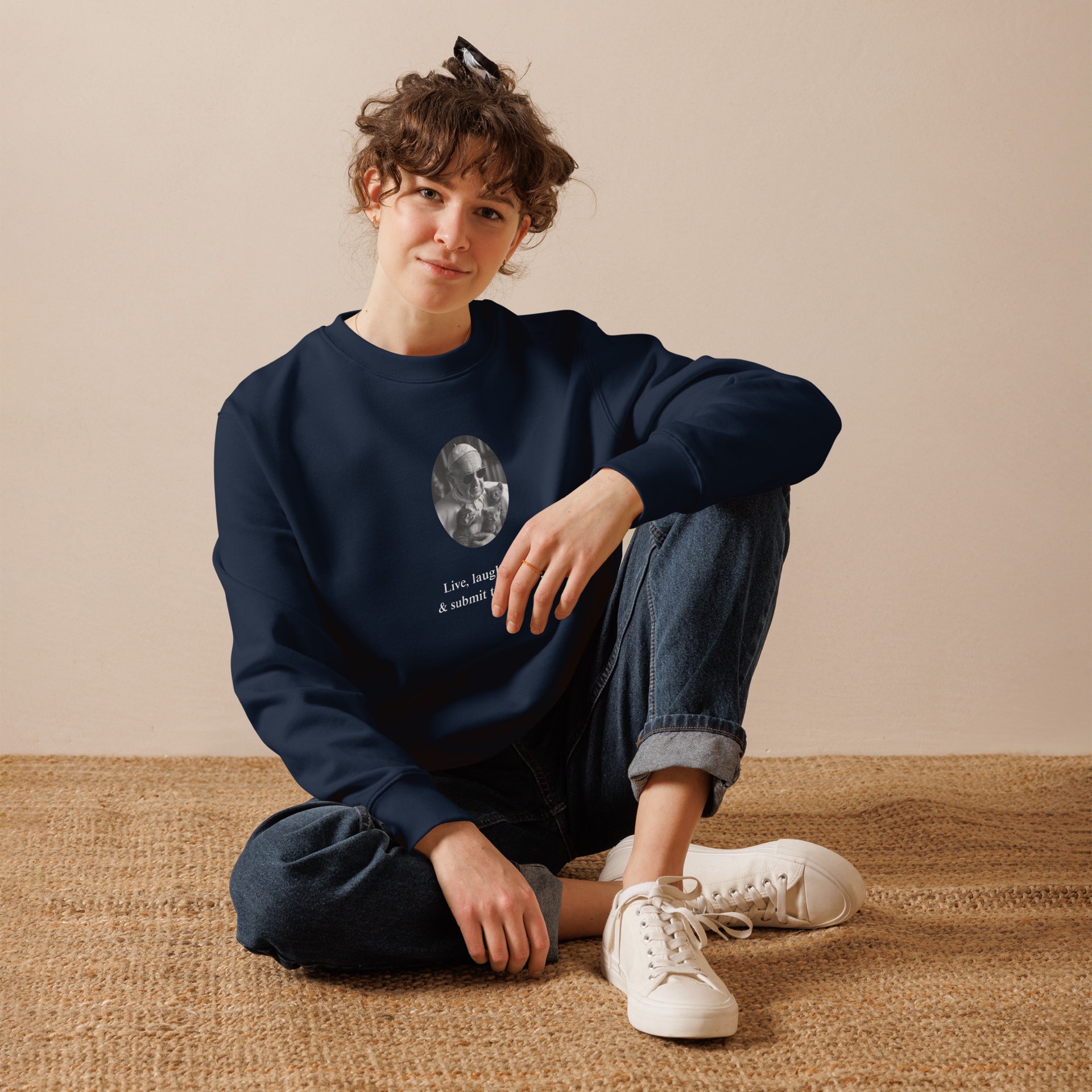 SWEATSHIRT - Live, love, laugh &amp; submit to Rome. view 2