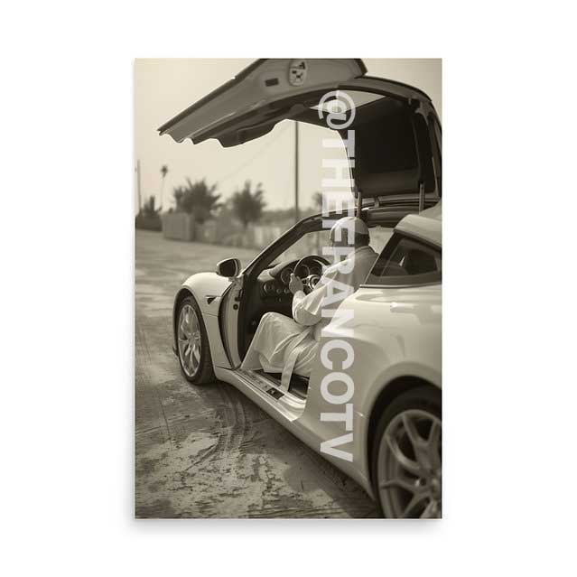 POSTER - Pope Francis in Super Car