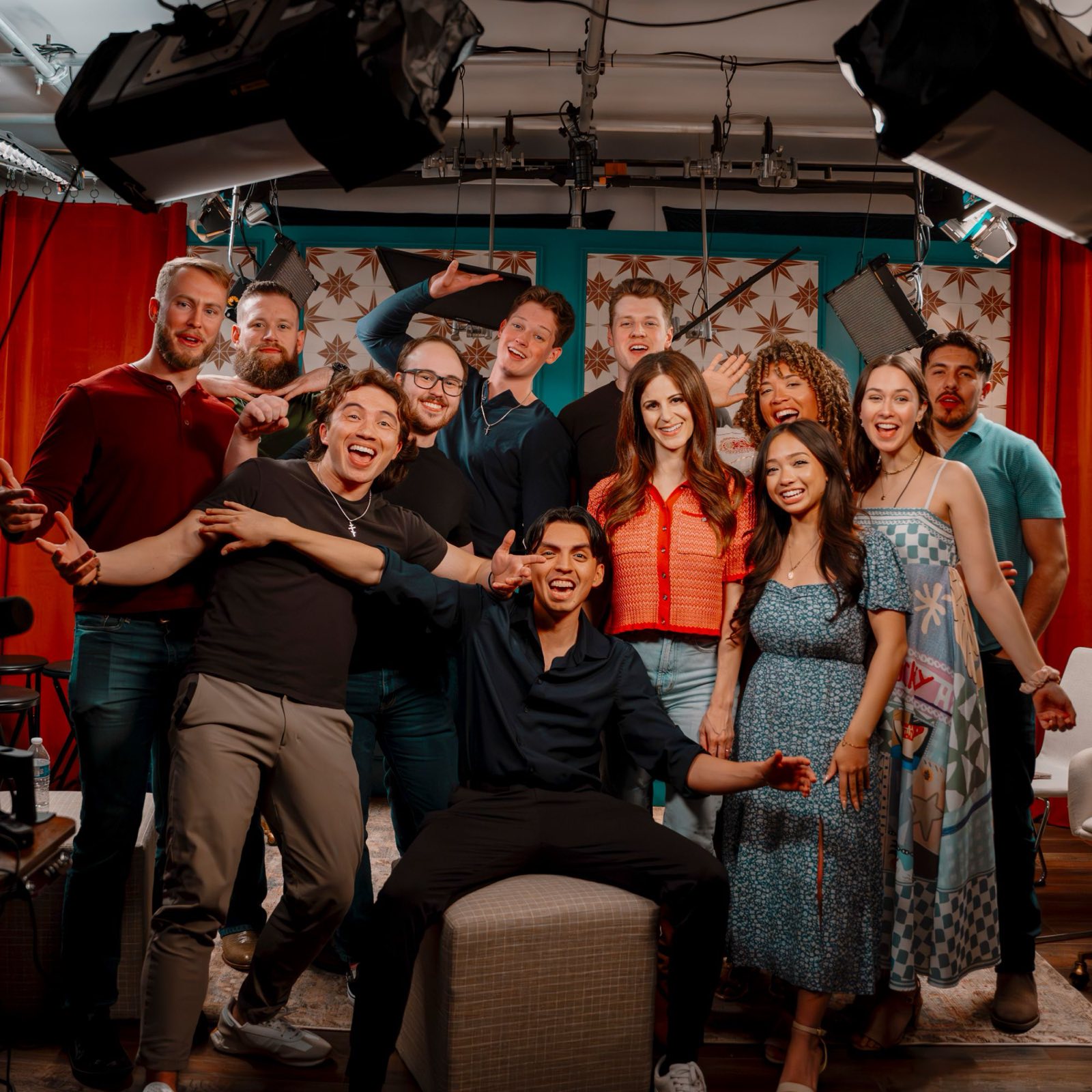 Franco Aurelio on set with a production team